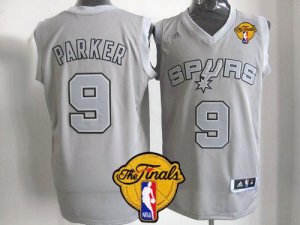 Jerseys Factory Cheap Spurs #9 Tony Parker Grey Big Color Fashio