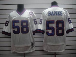 Jerseys Factory Cheap Mitchell and Ness Giants #58 Carl Banks Wh