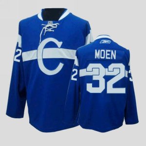 Jerseys Factory Cheap Canadiens #32 Travis Moen Embroidered Blue