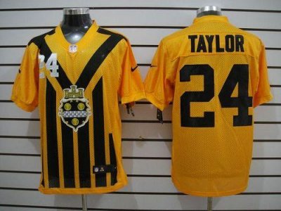 Jerseys Factory Cheap Nike Steelers #24 Ike Taylor Gold 1933s Th