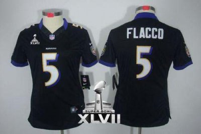 Jerseys Factory Cheap Nike Ravens #5 Joe Flacco Black Alternate