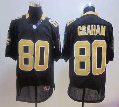 Jerseys Factory Cheap Nike Saints #80 Jimmy Graham Black Stitche