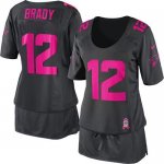 Jerseys Factory Cheap Nike Patriots #12 Tom Brady Dark Grey Wome