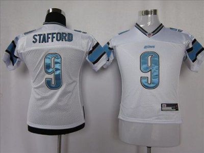 Jerseys Factory Cheap Lions #9 Matthew Stafford White Embroidere