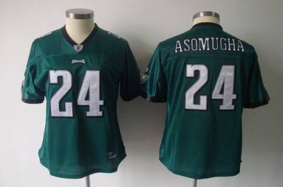 Jerseys Factory Cheap Eagles #24 Nnamdi Asomugha Green Women's T