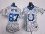 Jerseys Factory Cheap Nike Colts #87 Reggie Wayne Zebra With 30T