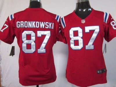 Jerseys Factory Cheap Nike Patriots #87 Rob Gronkowski Red Alter