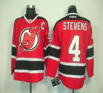 Jerseys Factory Cheap Devils #4 Scott Stevens Red Home Embroider