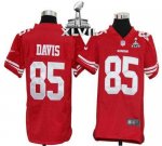 Jerseys Factory Cheap Nike 49ers #85 Vernon Davis Red Team Color