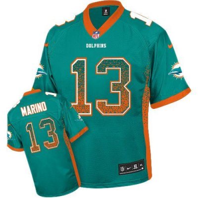 Jerseys Factory Cheap Nike Dolphins #13 Dan Marino Aqua Green Te