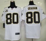 Jerseys Factory Cheap Nike Saints #80 Jimmy Graham White With C