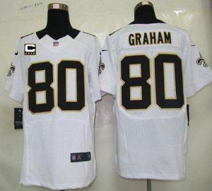 Jerseys Factory Cheap Nike Saints #80 Jimmy Graham White With C