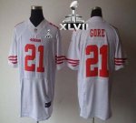 Jerseys Factory Cheap Nike 49ers #21 Frank Gore White Super Bowl