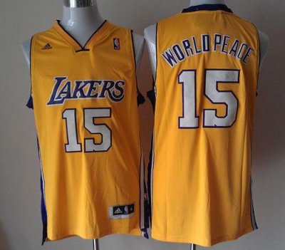Jerseys Factory Cheap Revolution 30 Lakers #15 Metta World Peace