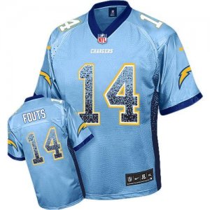 Jerseys Factory Cheap Nike Chargers #14 Dan Fouts Electric Blue