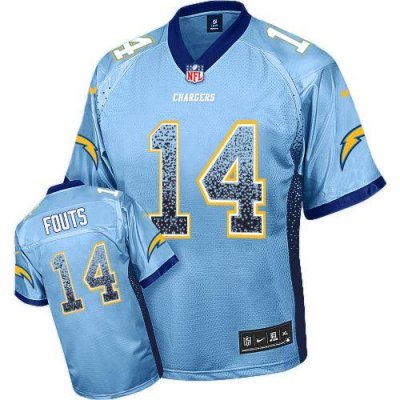 Jerseys Factory Cheap Nike Chargers #14 Dan Fouts Electric Blue