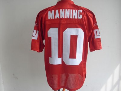 Jerseys Factory Cheap Giants #10 Eli Manning Red QB Practice Sti