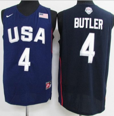Jerseys Factory Cheap Nike Team USA #4 Jimmy Butler Navy Blue 20