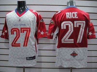 Jerseys Factory Cheap Ravens #27 Ray Rice 2010 Red Pro bowl AFC
