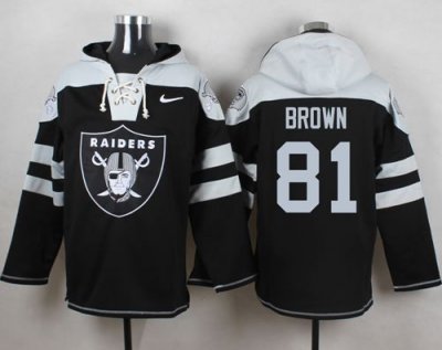 Jerseys Factory Cheap Nike Raiders #81 Tim Brown Black Player Pu