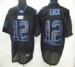 Jerseys Factory Cheap Colts #12 Andrew Luck Lights Out Black Sti