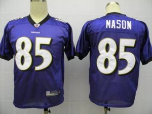 Jerseys Factory Cheap Ravens #85 Derrick Mason Purple Embroidere