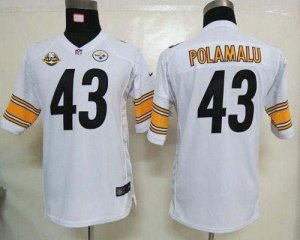 Jerseys Factory Cheap Nike Steelers #43 Troy Polamalu White With
