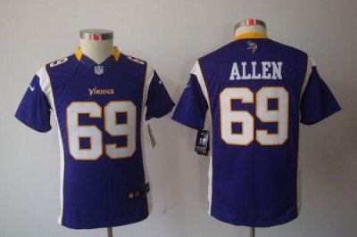 Jerseys Factory Cheap Nike Vikings #69 Jared Allen Purple Team C