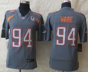 Jerseys Factory Cheap Nike Broncos #94 DeMarcus Ware Grey Pro Bo
