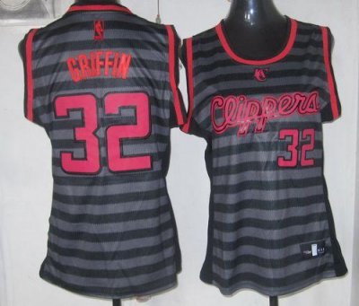 Jerseys Factory Cheap Clippers #32 Blake Griffin Black/Grey Wome