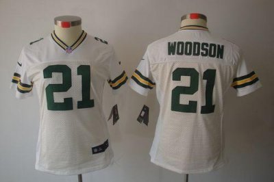 Jerseys Factory Cheap Nike Packers #21 Charles Woodson White Wom