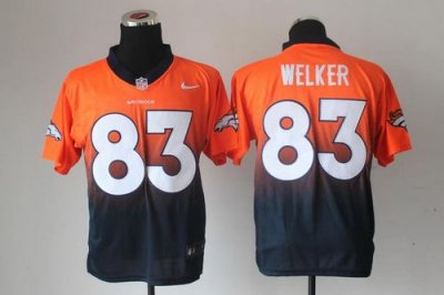 Jerseys Factory Cheap Nike Broncos #83 Wes Welker Orange/Navy Bl