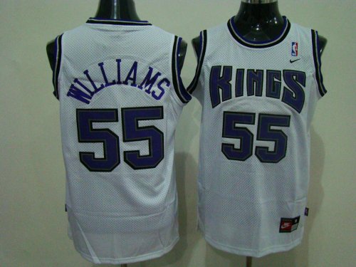 Jerseys Factory Cheap Kings #55 Jason Williams Stitched White NB