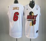 Jerseys Factory Cheap Heat #6 LeBron James White 2012 NBA Champi