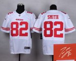 Jerseys Factory Cheap Nike 49ers #82 Torrey Smith White Men's St