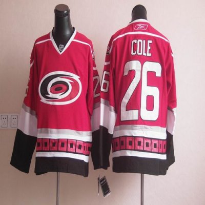 Jerseys Factory Cheap Hurricanes #26 Erik Cole Red Embroidered N