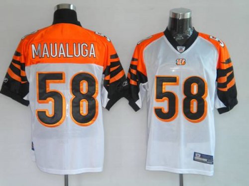 Jerseys Factory Cheap Bengals #58 Rey Maualuga White Stitched NF