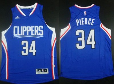 Jerseys Factory Cheap Clippers #34 Paul Pierce Blue Stitched NBA