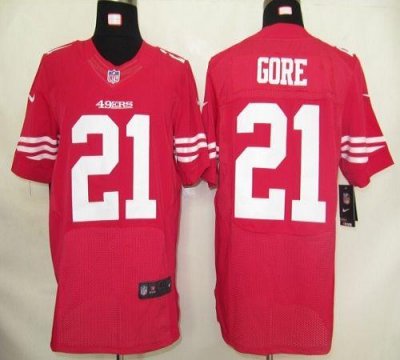 Jerseys Factory Cheap Nike 49ers #21 Frank Gore Red Team Color M
