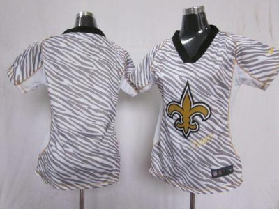 Jerseys Factory Cheap Nike Saints Blank Zebra Women's Embroidere