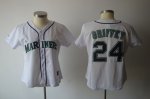 Jerseys Factory Cheap Mariners #24 Ken Griffey White Women's Fas