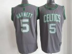 Jerseys Factory Cheap Celtics #5 Kevin Garnett Grey Graystone Fa