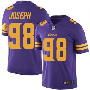 Jerseys Factory Cheap Nike Vikings #98 Linval Joseph Purple Men'