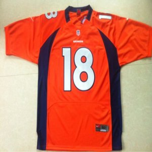 Jerseys Factory Cheap Nike Broncos #18 Peyton Manning Orange Sti