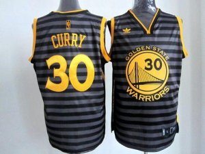 Jerseys Factory Cheap Warriors #30 Stephen Curry Black/Grey Groo