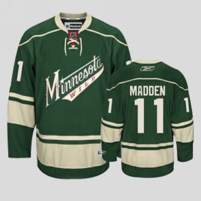 Jerseys Factory Cheap Wild #11 John Madden Embroidered Green NHL