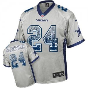 Jerseys Factory Cheap Nike Cowboys #24 Morris Claiborne Grey Men