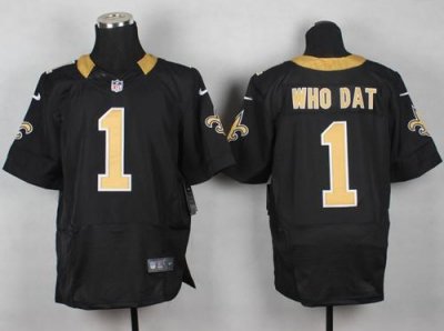 Jerseys Factory Cheap Nike Saints #1 Who Dat Black Team Color Me