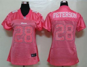 Jerseys Factory Cheap Nike Vikings #28 Adrian Peterson Pink Swee