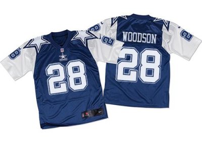 Jerseys Factory Cheap Nike Cowboys #28 Darren Woodson Navy Blue/